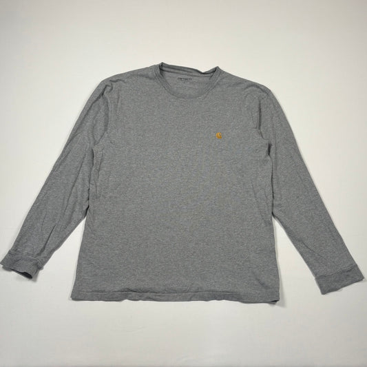 (L) Carhartt Gray Long Sleeve T-Shirt