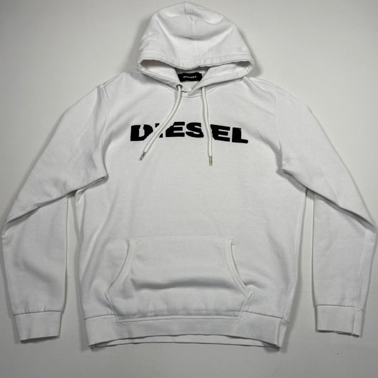 (Мъжка) Бяла тениска с качулка Diesel